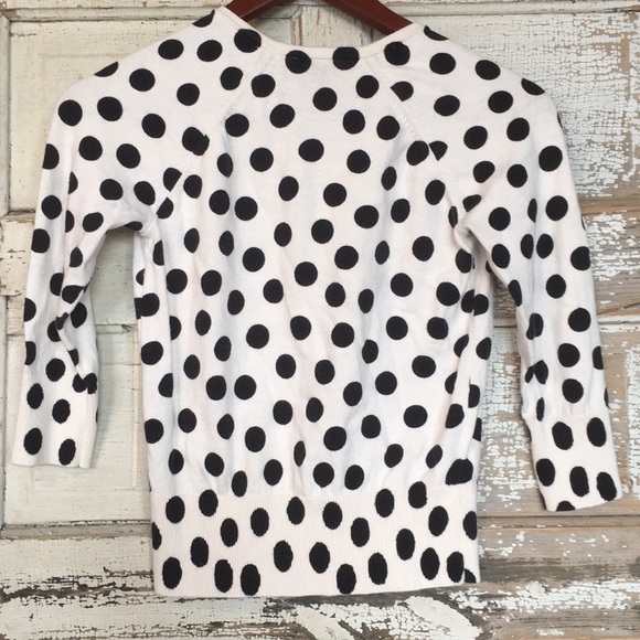 EUC 3/4 sleeve polka dot cardigan Ann Taylor - Picture 4 of 4